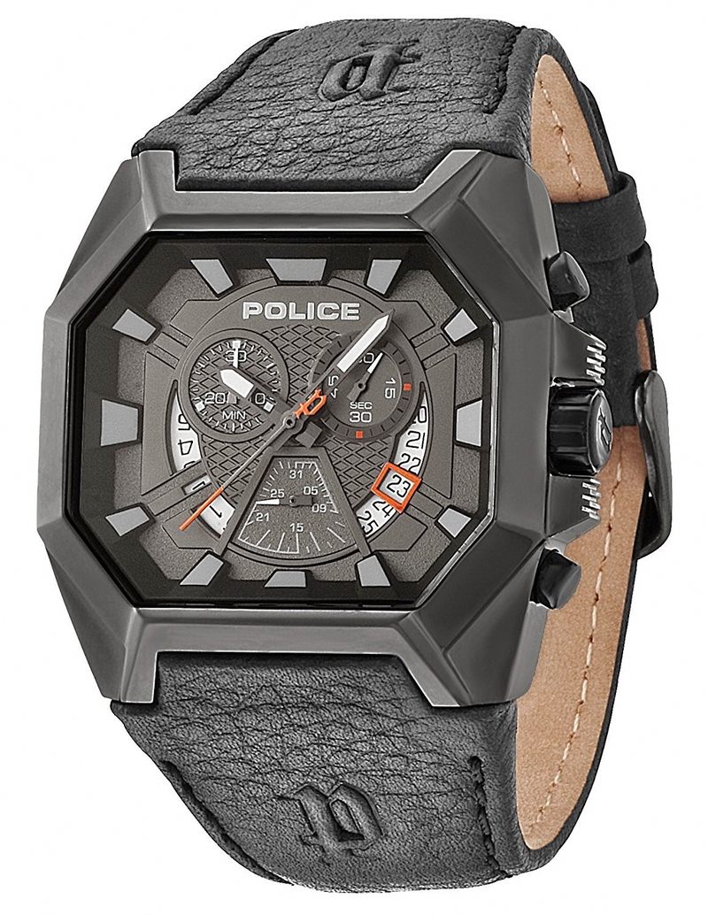 AAA 1:1 Replica Police-Hunter Mens Watches Black Dial Quartz 45MM PL13837JSU/61 Watch