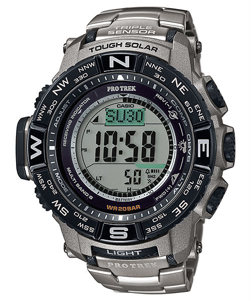 AAA 1:1 Replica Casio-Protrek Mens Watches Gray Dial Tough Solar 56.9 x 53.4MM PRW-3500T-7 Watch