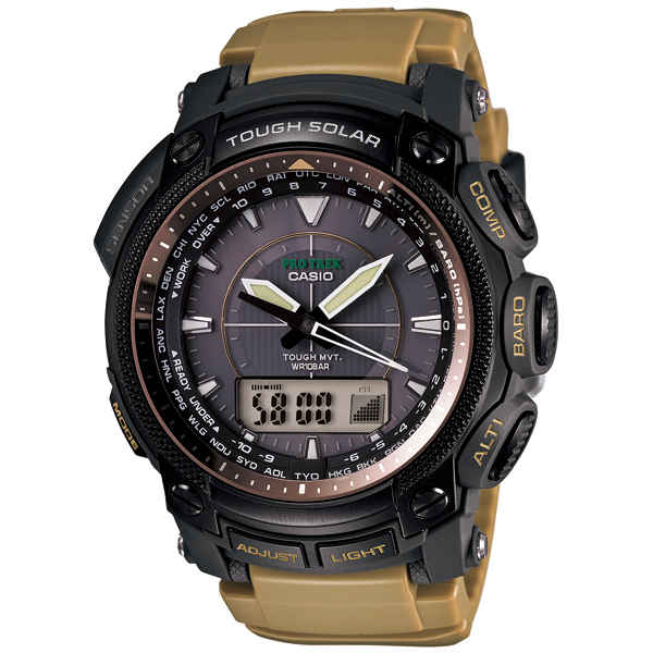 AAA 1:1 Replica Casio-Protrek Mens Watches Black Dial Solar 56.8MM PRW-5050BN-5JF Watch