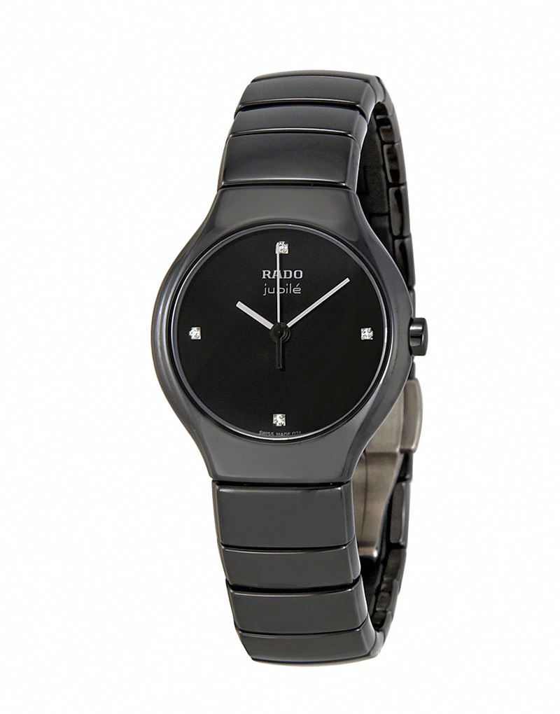 AAA 1:1 Replica Rado-True Ladies Watches Black Dial Quartz 27MM R27655742 Watch