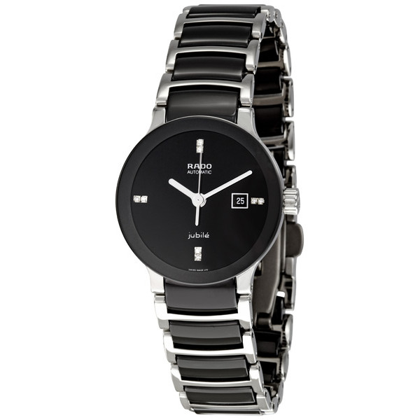 AAA 1:1 Replica Rado-Centrix Ladies Watches Black Dial Automatic 28MM R30942702 Watch