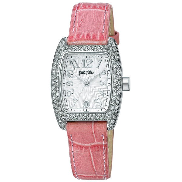 AAA 1:1 Replica Folli-Follie Ladies Watches White Dial Quartz 32MM S922ZI-SLV-PNK Watch