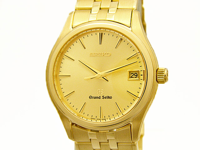 AAA 1:1 Replica Seiko-Japan-Domestic-Grand-Seiko Mens Watches Gold Dial Quartz 35.5MM SBGX018_japan Watch