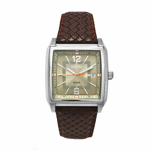 AAA 1:1 Replica Seiko-Quartz Mens Watches Brown Dial quartz SGED77P1 Watch