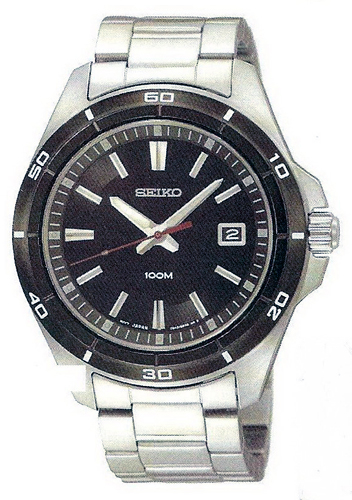 AAA 1:1 Replica Seiko-Stainless-Steel Mens Watches Black Dial SGEE91P1 Watch
