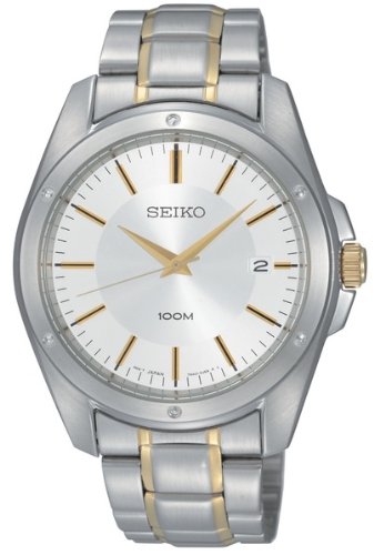 AAA 1:1 Replica Seiko Mens Watches Silver Dial Stainless Steel Case and Band, Push Button Delployment Clasp 38MM SGEF83P1 Watch