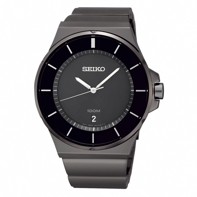 AAA 1:1 Replica Seiko Mens Watches Black Dial Quartz 42MM SGEG21P1 Watch