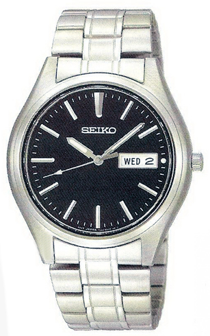 AAA 1:1 Replica Seiko-Stainless-Steel Mens Watches Black Dial SGGA65P1 Watch