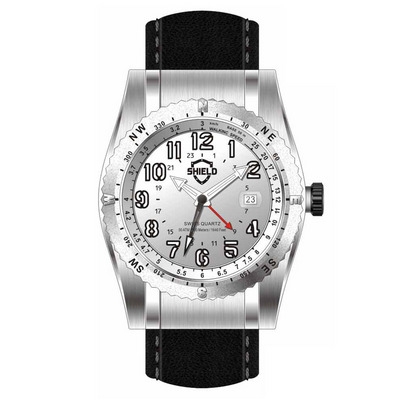 AAA 1:1 Replica Shield-Nuno Mens Watches Silver Dial Swiss Quartz 44MM SH0102 Watch