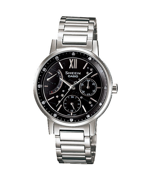 AAA 1:1 Replica Casio-Sheen Ladies Watches Black Dial Quartz 40MM SHE-3028D-1A Watch