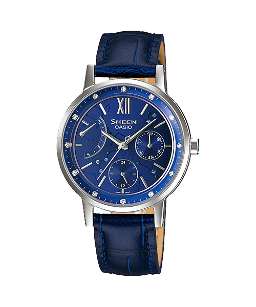 AAA 1:1 Replica Casio-Sheen Ladies Watches Blue Dial Quartz 40MM SHE-3028L-2A Watch
