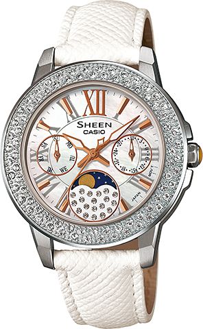 AAA 1:1 Replica Casio-Sheen Ladies Watches Mother Of Pearl Dial Quartz 35.6MM SHE-3506L-7A Watch