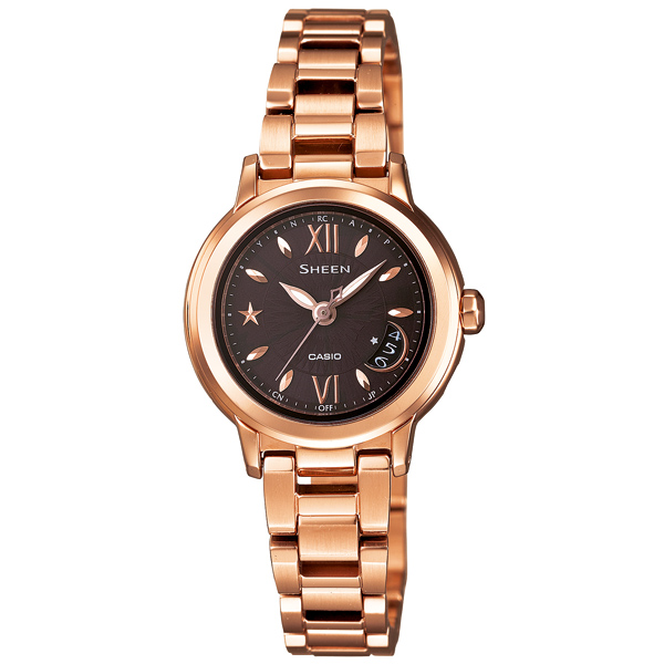 AAA 1:1 Replica Casio-Sheen Mens Watches Brown Dial Solar 29.8MM SHW-1500BG-5AJF Watch