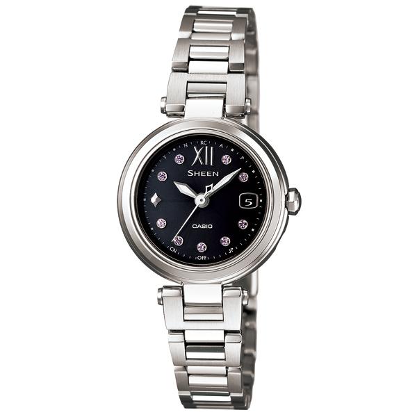 AAA 1:1 Replica Casio-Sheen Ladies Watches Black Dial Solar 31.5 x 25.3MM SHW-1504D-1AJF Watch