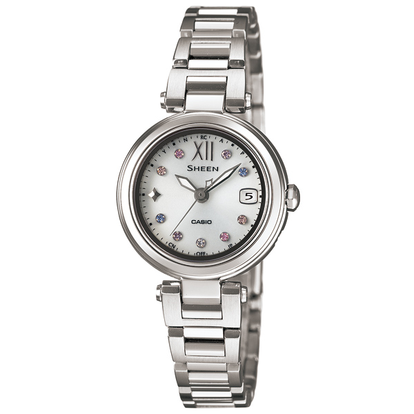 AAA 1:1 Replica Casio-Sheen Ladies Watches Silver Dial Solar 31.5 x 25.3MM SHW-1504D-7AJF Watch