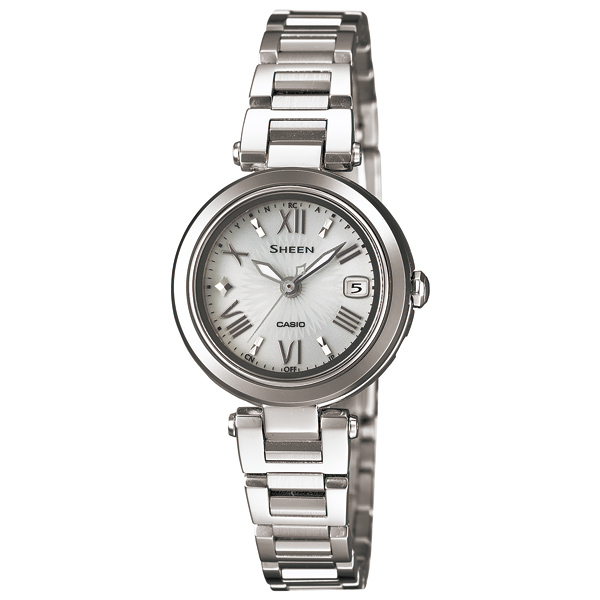 AAA 1:1 Replica Casio-Sheen Ladies Watches Silver Dial Solar 31.5 x 25.3MM SHW-1505D-7AJF Watch