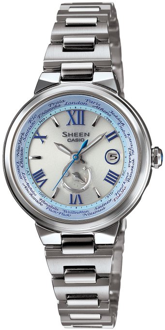 AAA 1:1 Replica Casio-Sheen Ladies Watches Silver Dial Solar 27.8MM SHW-1509D-7A2JF Watch