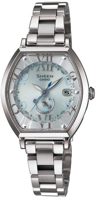 AAA 1:1 Replica Casio-Sheen Ladies Watches Blue Dial Solar 26.8MM SHW-1510D-2AJF Watch