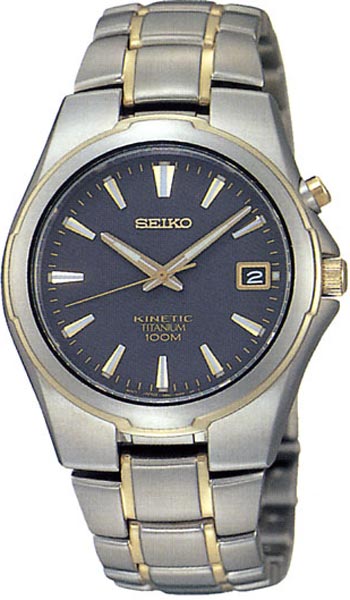 AAA 1:1 Replica Seiko-Kinetic Mens Watches Gray Dial Kinetic SKA214P1 Watch