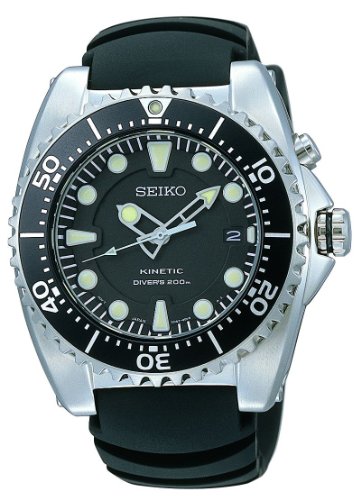 AAA 1:1 Replica Seiko-Kinetic Mens Watches Black Dial Kinetic SKA371P2 Watch