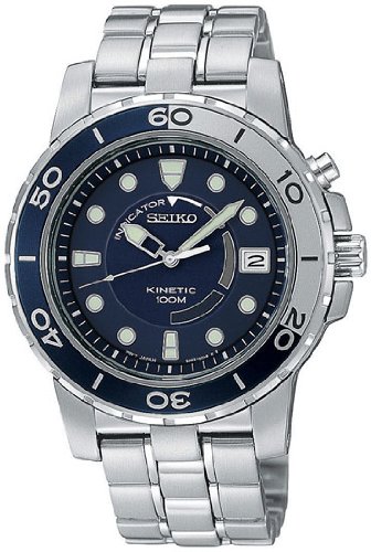 AAA 1:1 Replica Seiko-Usa Mens Watches Blue Dial Kinetic 40.5MM SKA387 Watch