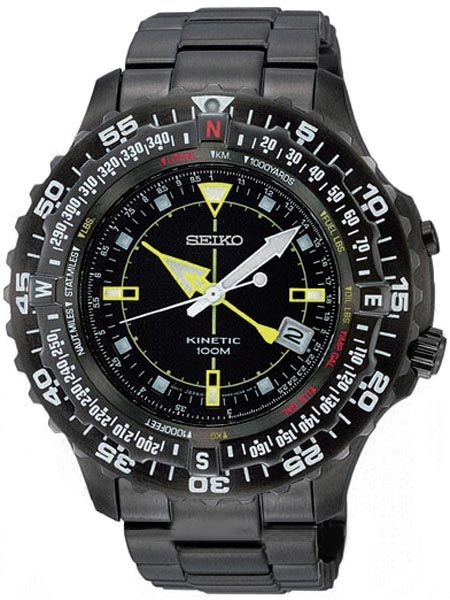 AAA 1:1 Replica Seiko Mens Watches Black Dial Quartz 48MM SKA425P2 Watch