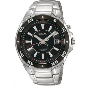 AAA 1:1 Replica Seiko-Kinetic Mens Watches Black Dial Kinetic 41MM SKA433P1 Watch