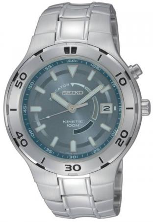 AAA 1:1 Replica Seiko-Usa Mens Watches Blue Dial Kinetic 42MM SKA441 Watch