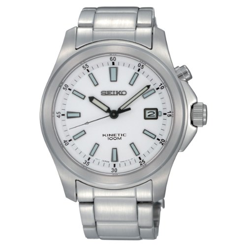 AAA 1:1 Replica Seiko-Kinetic Mens Watches White Dial Kinetic 41MM SKA461P1 Watch