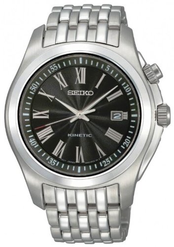 AAA 1:1 Replica Seiko Mens Watches Black Dial Kinetic Quartz 46MM SKA469P1 Watch