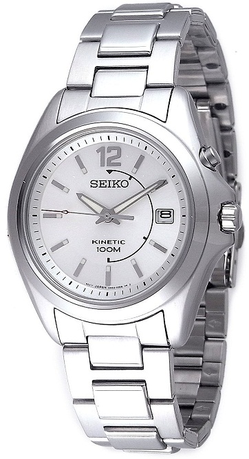 AAA 1:1 Replica Seiko-Kinetic Mens Watches White Dial Quartz SKA475P1 Watch