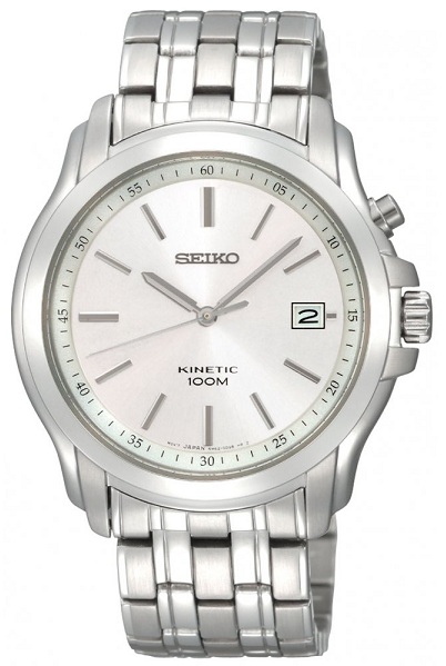 AAA 1:1 Replica Seiko-Kinetic Mens Watches Silver Dial Kinetic 40MM SKA487P1 Watch