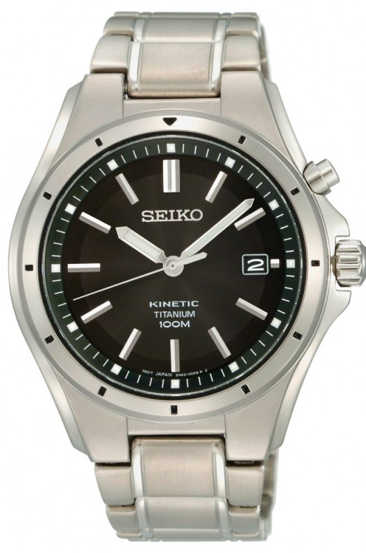 AAA 1:1 Replica Seiko-Kinetic Mens Watches Black Dial Kinetic 40MM SKA493P1 Watch