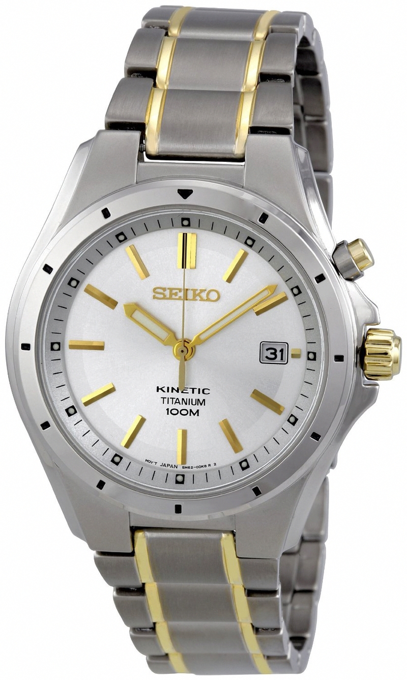AAA 1:1 Replica Seiko-Kinetic Mens Watches White Dial Kinetic 45MM SKA497P1 Watch