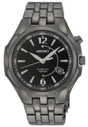 AAA 1:1 Replica Seiko-Usa Mens Watches Black Dial Kinetic 39MM SKA517 Watch