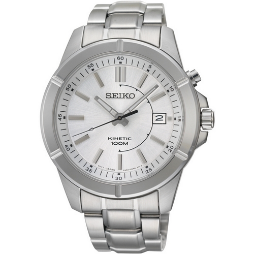 AAA 1:1 Replica Seiko-Kinetic Mens Watches Silver Dial Kinetic 45MM SKA535P1 Watch