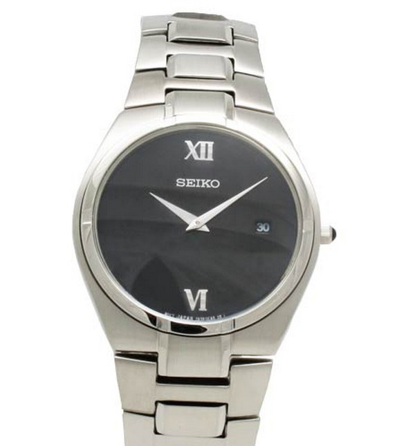 AAA 1:1 Replica Seiko Mens Watches Black Dial Quartz 39MM SKP369P1 Watch