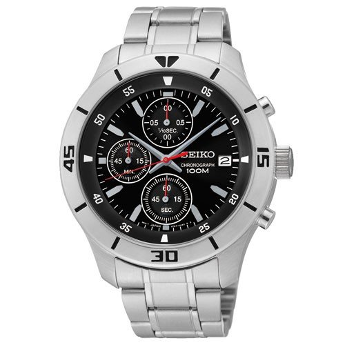 AAA 1:1 Replica Seiko Mens Watches Black Dial Quartz 42MM SKS401P1 Watch