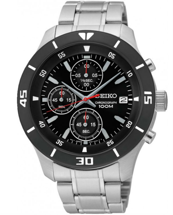 AAA 1:1 Replica Seiko Mens Watches Black Dial Quartz 42MM SKS405P1 Watch