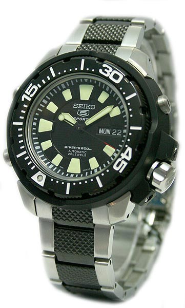 AAA 1:1 Replica Seiko-5-Sports Mens Watches Black Dial Automatic 50MM SKZ253J1 Watch