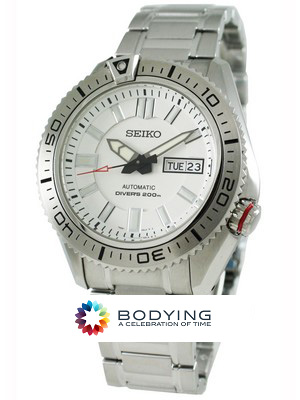 AAA 1:1 Replica Seiko Mens Watches White Dial Automatic 44MM SKZ323K1 Watch