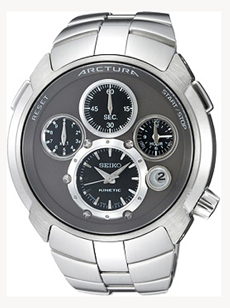 AAA 1:1 Replica Seiko-Arctura Mens Watches Gray Dial Kinetic 48MM SLQ025J1 Watch