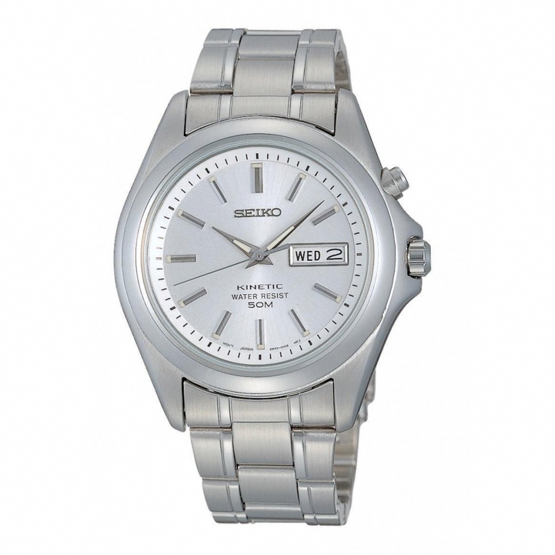 AAA 1:1 Replica Seiko-Kinetic Mens Watches Silver Dial Automatic 37MM SMY081P1 Watch