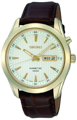 AAA 1:1 Replica Seiko Mens Watches White Dial Kinetic SMY110P1 Watch
