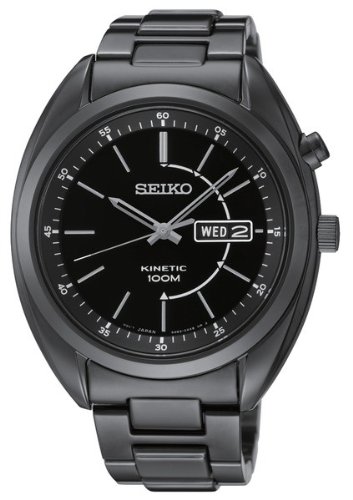 AAA 1:1 Replica Seiko-Usa Mens Watches Black Dial Kinetic 41MM SMY133 Watch