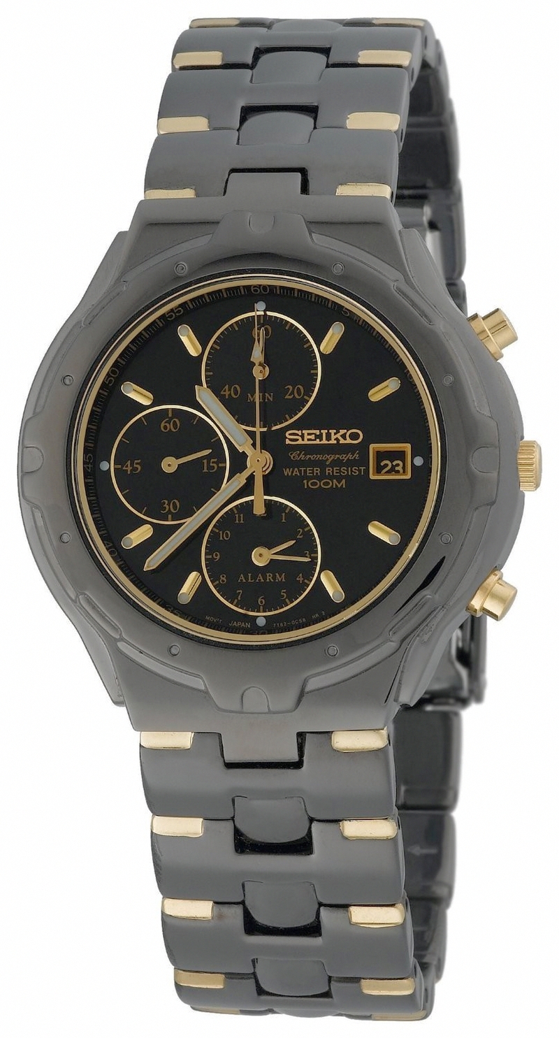 AAA 1:1 Replica Seiko-Usa Mens Watches Black Dial Japanese Quartz 40MM SNA283 Watch