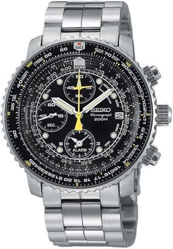 AAA 1:1 Replica Seiko-Chronograph Mens Watches Black Dial Quartz SNA411P1 Watch