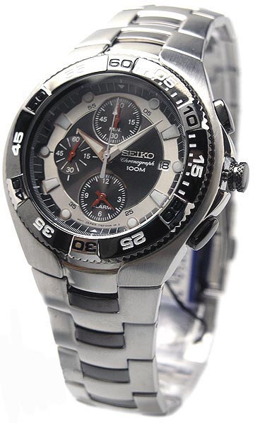 AAA 1:1 Replica Seiko-Chronograph Mens Watches Black Dial Quartz SNA631P1 Watch