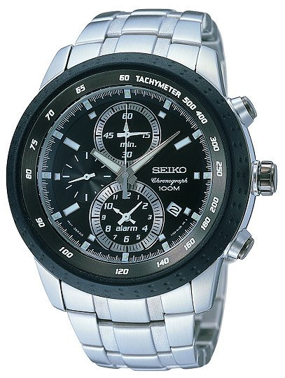 AAA 1:1 Replica Seiko-Chronograph Mens Watches Black Dial Quartz SNAB51P1 Watch