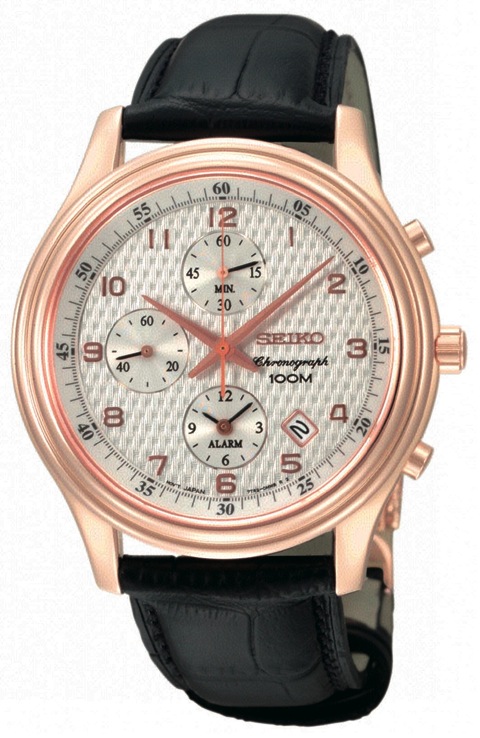 AAA 1:1 Replica Seiko-Chronograph Mens Watches White Dial Quartz 37MM SNAC82P1 Watch